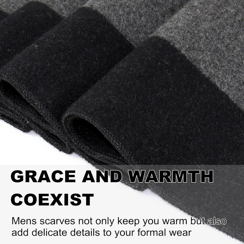 Darller Mens Scarf Winter Warm Plaid Scarf Soft Long Classic Scarves for Men - Image 4